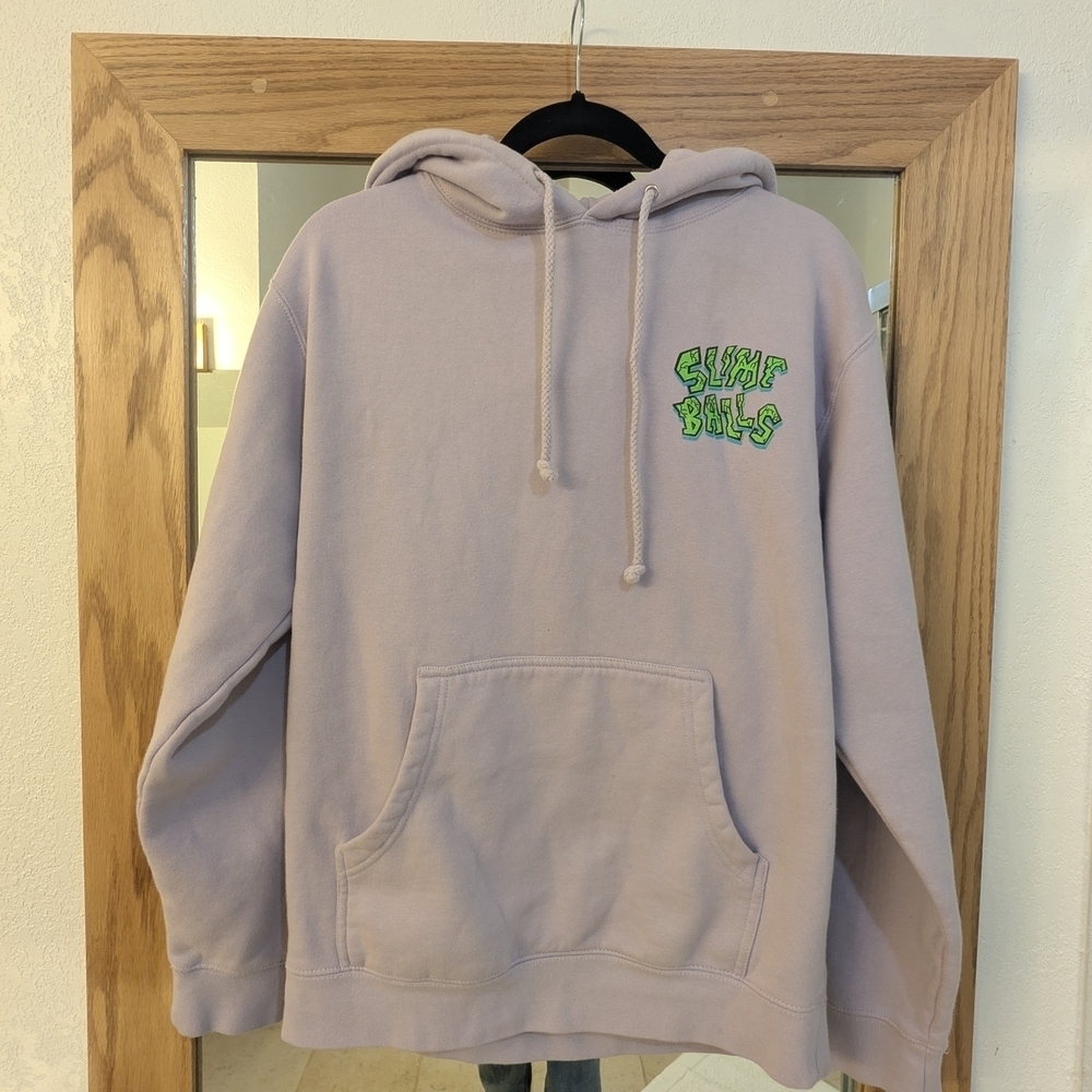 Santa Cruz Skateboarding Lavender Hoodie Featuring Slime Balls Graphics